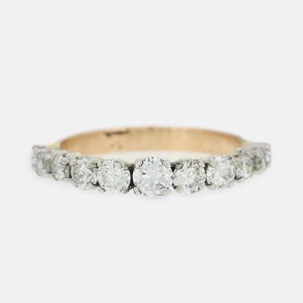 1.00 Carat Eleven Stone Diamond Ring