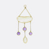 Amethyst and Pearl Drop Pendant