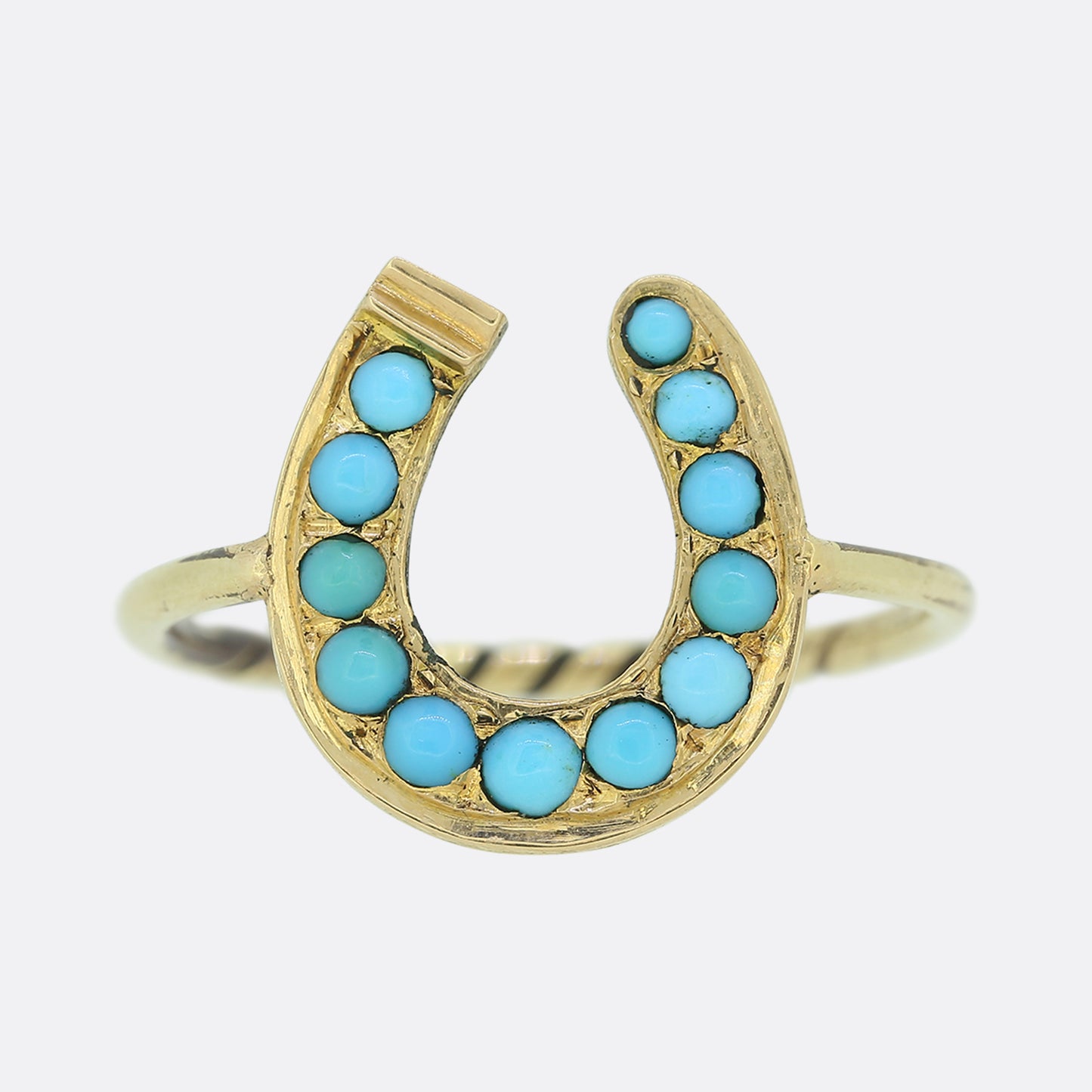 Victorian Turquoise Horseshoe Ring
