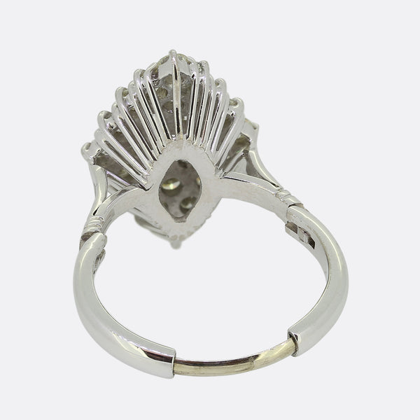 1.04 Carat Diamond Cluster Adjustable Ring