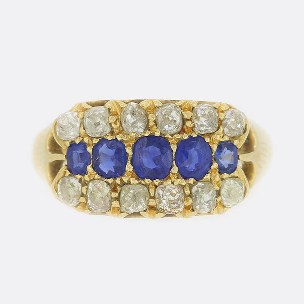 Edwardian Sapphire and Diamond Ring