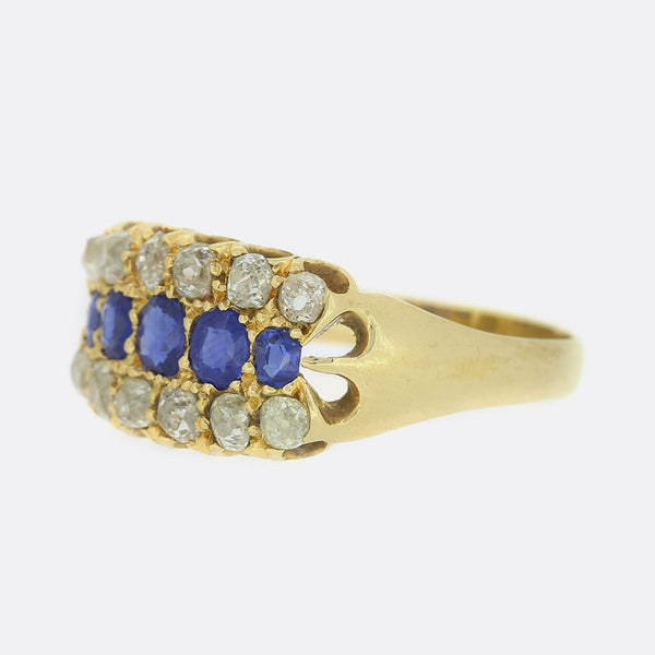Edwardian Sapphire and Diamond Ring