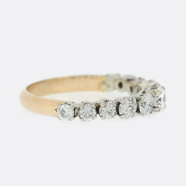 1.00 Carat Eleven Stone Diamond Ring
