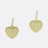 0.50 Carat Diamond Heart Drop Earrings