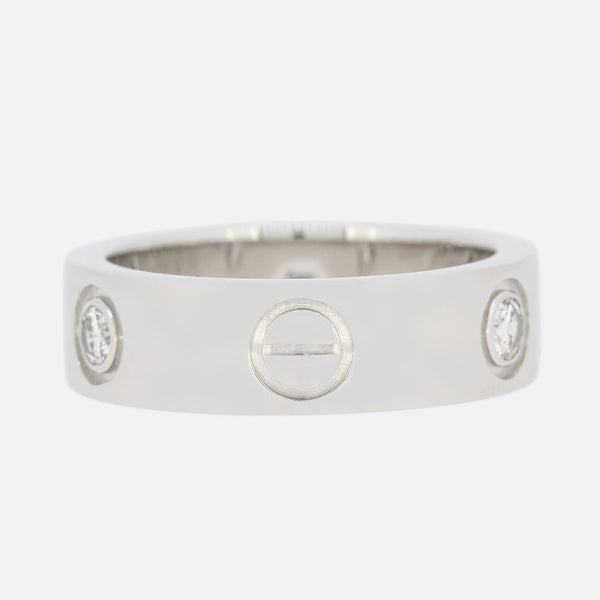 Cartier Three Diamond LOVE Ring Size K (50)