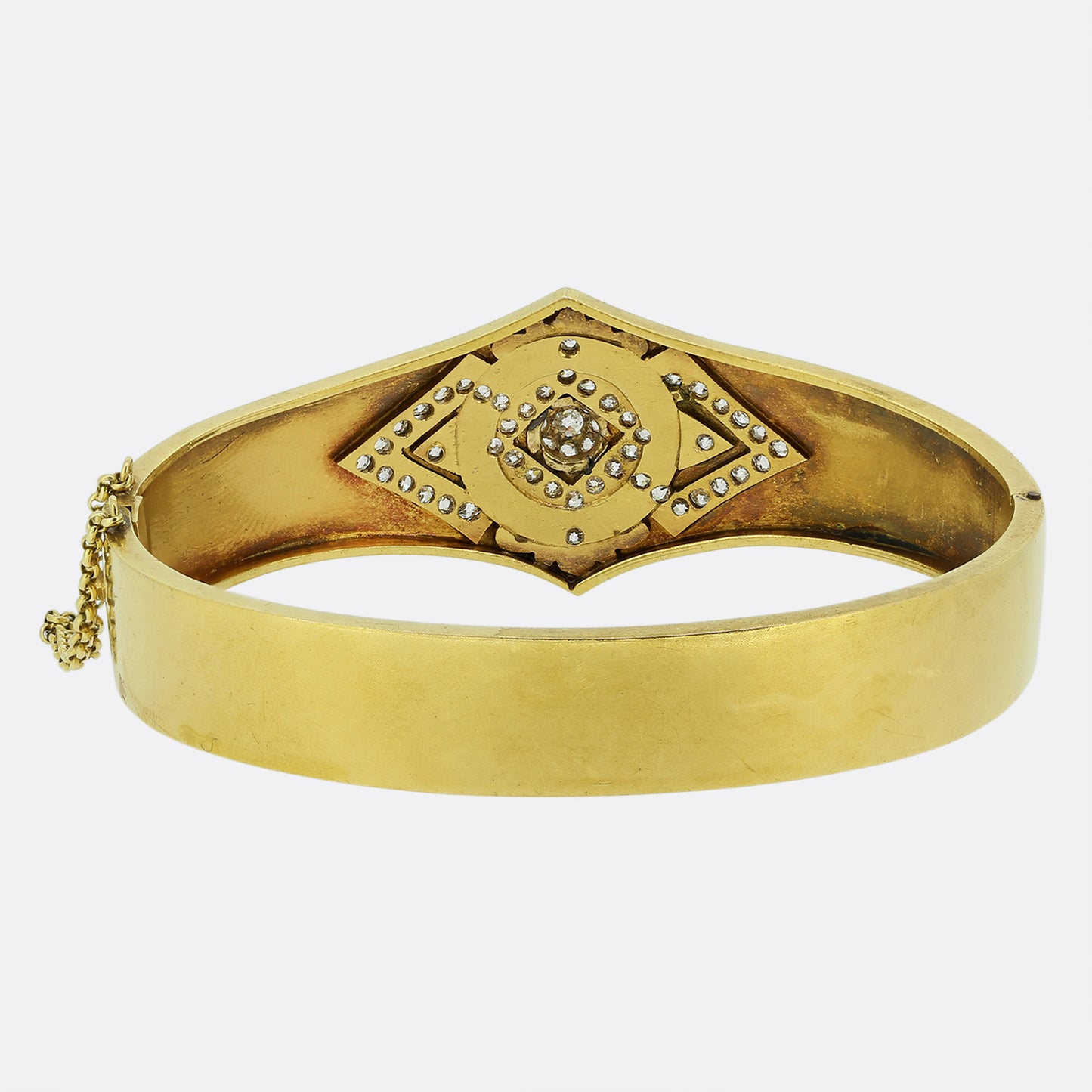 Victorian 1.75 Carat Old Cut Diamond Bangle