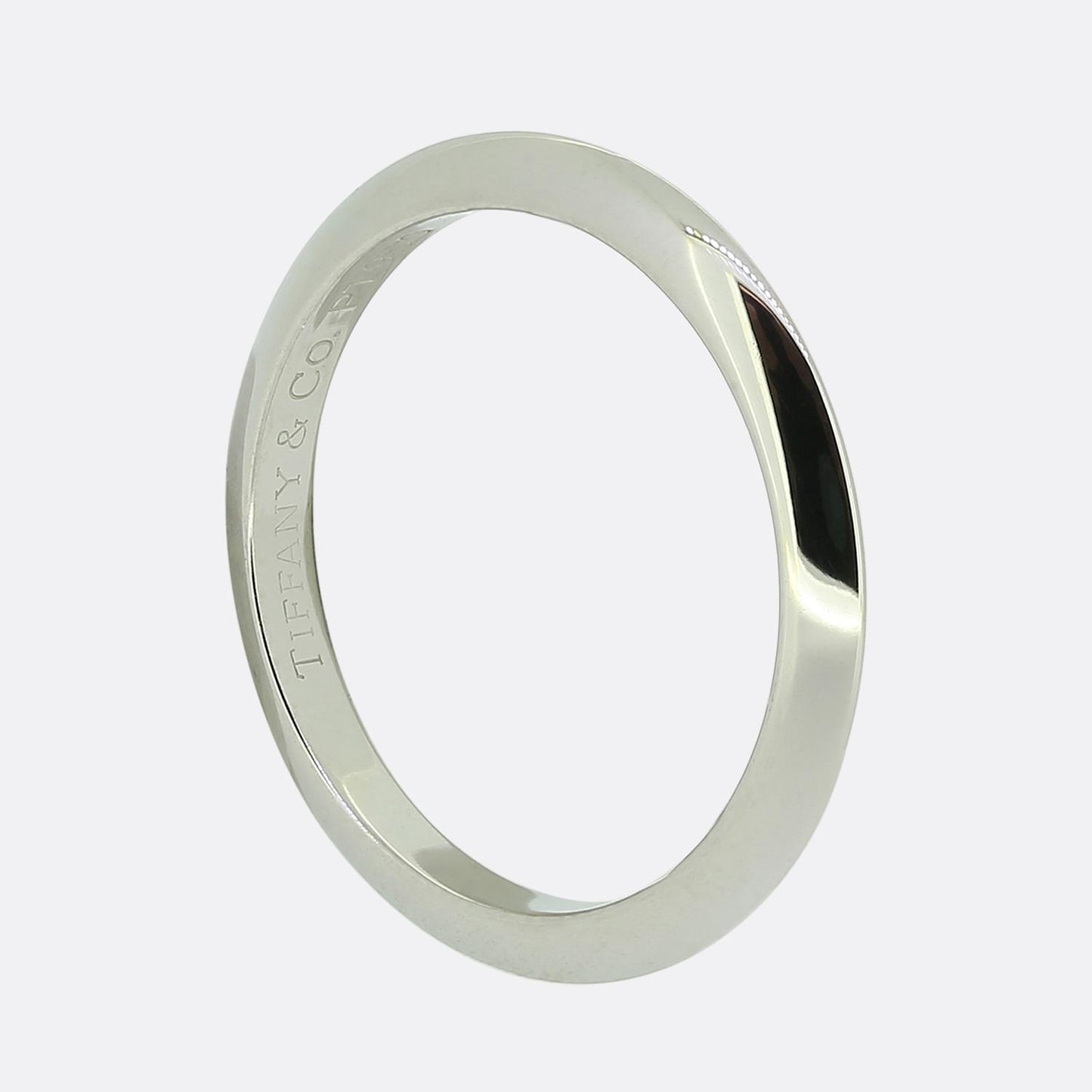 Tiffany & Co. Knife Edge Wedding Band Ring Size H 1/2 (47)