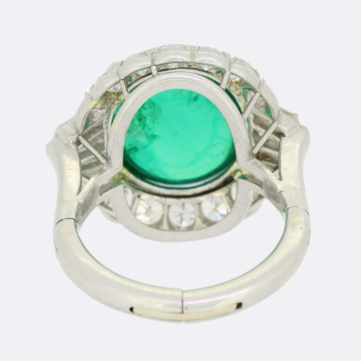 Natural 8.40 Carat Columbian Emerald and Diamond Ring