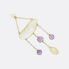 Amethyst and Pearl Drop Pendant