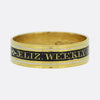 Late Georgian Mourning Band Ring Size U (63)