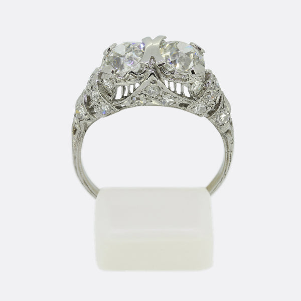 Tiffany & Co. Art Deco Two-Stone Diamond Ring