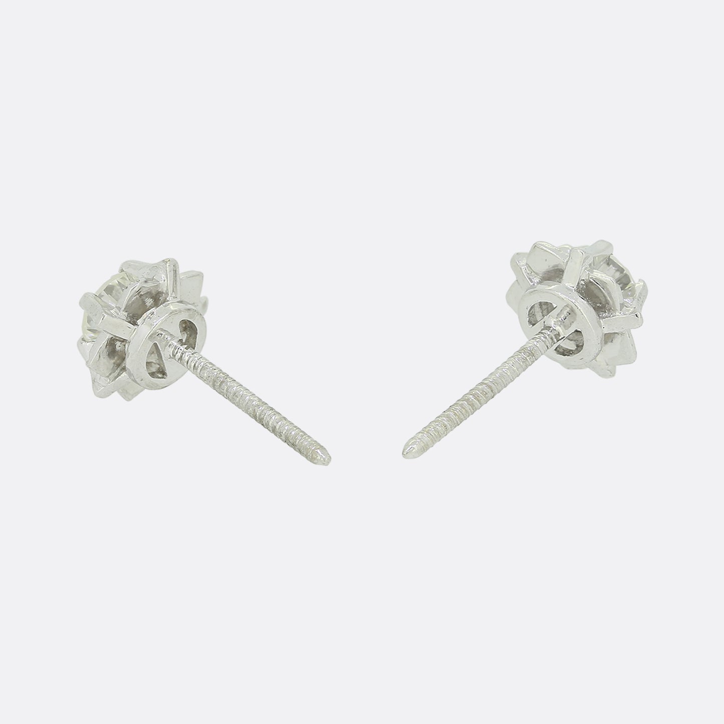 0.40 Carats Diamond Screw Back Stud Earrings