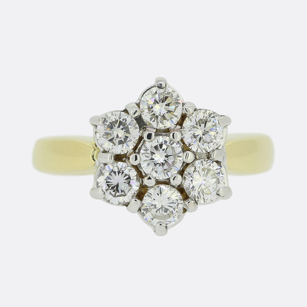 1.25 Carat Diamond Cluster Ring