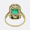 Art Deco Emerald and Diamond Plaque Ring