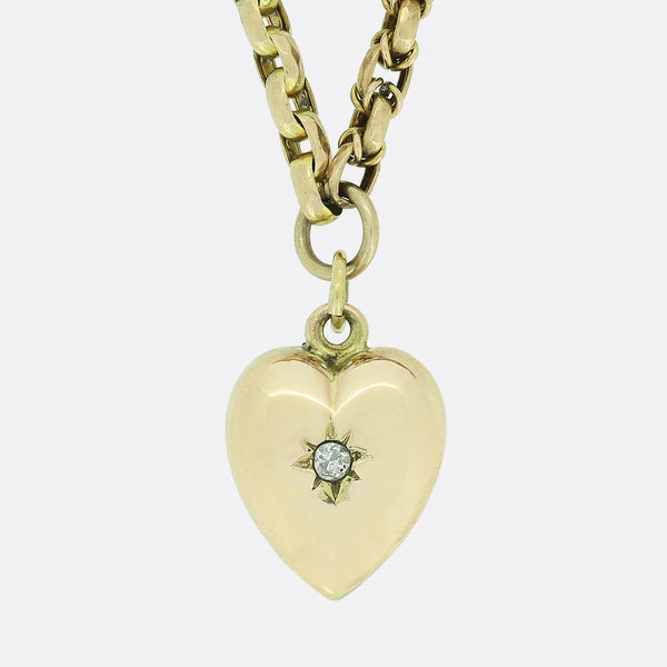 Vintage Heart Charm Necklace