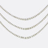 7.95 Carat Diamond Triple Layered Tennis Necklace