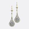 Art Deco Sapphire and Diamond Drop Earrings