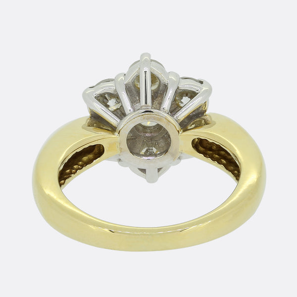 1.25 Carat Diamond Cluster Ring