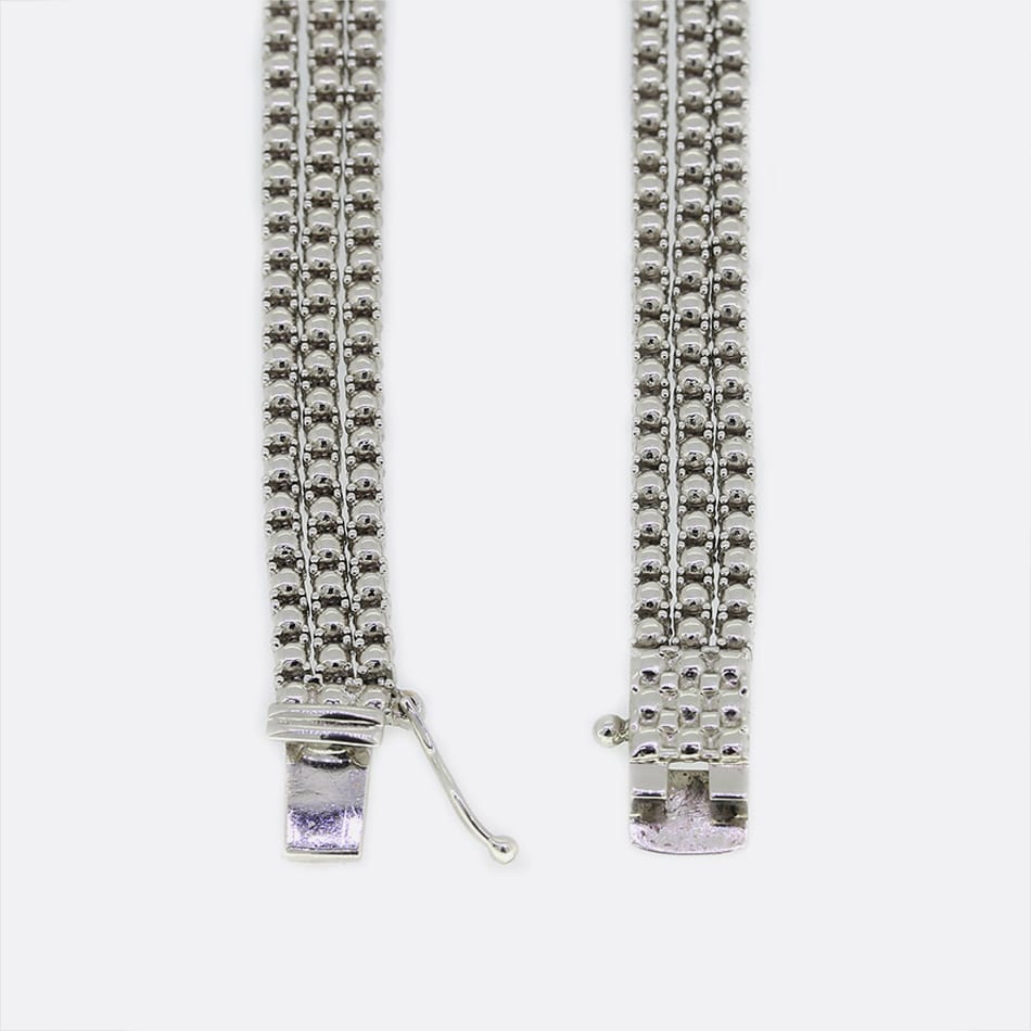 7.95 Carat Diamond Triple Layered Tennis Necklace