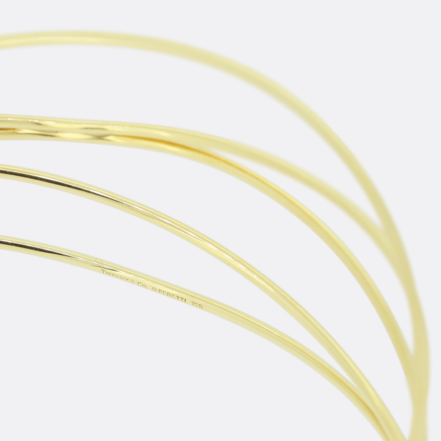 Tiffany Co. Elsa Peretti Five Row Wave Bangle The Vintage Jeweller