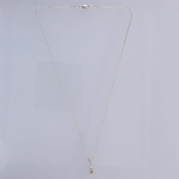 Champagne Diamond Drop Pendant Necklace