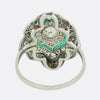 Art Deco Style Enamel and Diamond Dress Ring