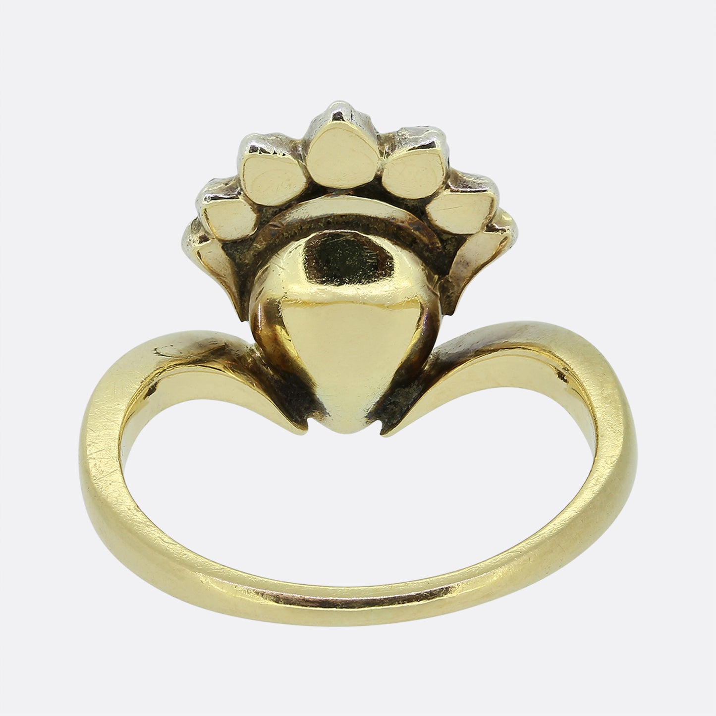 Vintage Rose Cut Diamond Crown Ring