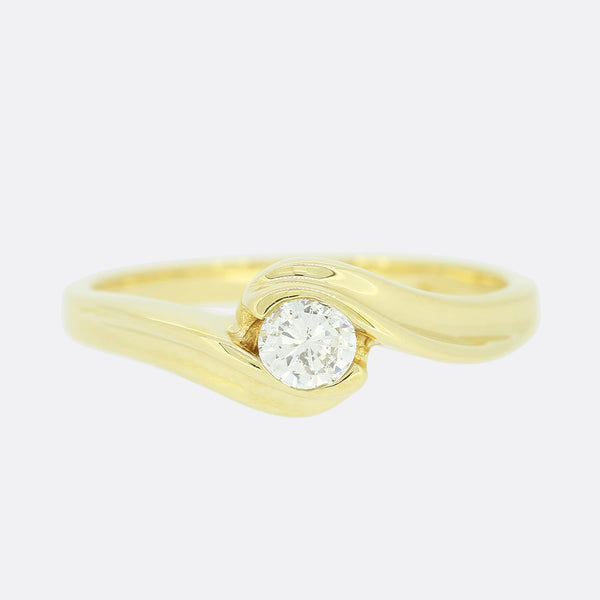 Vintage Diamond Crossover Ring