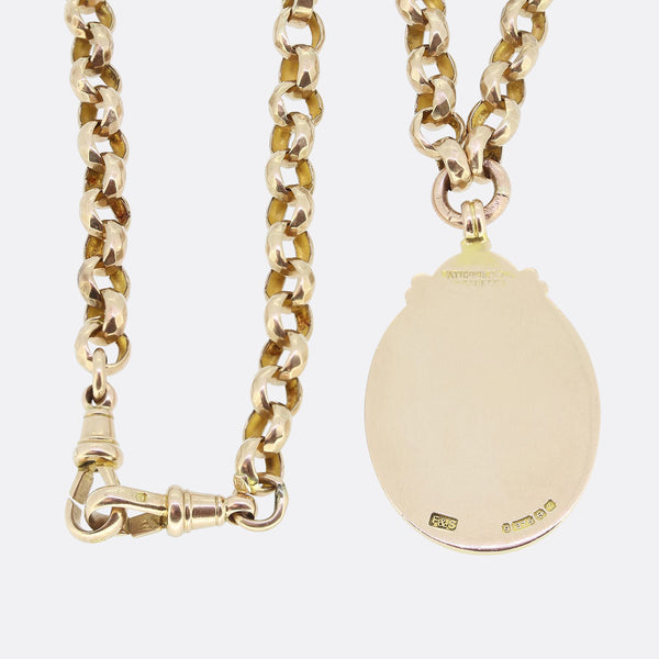 Vintage Large Oval Necklace