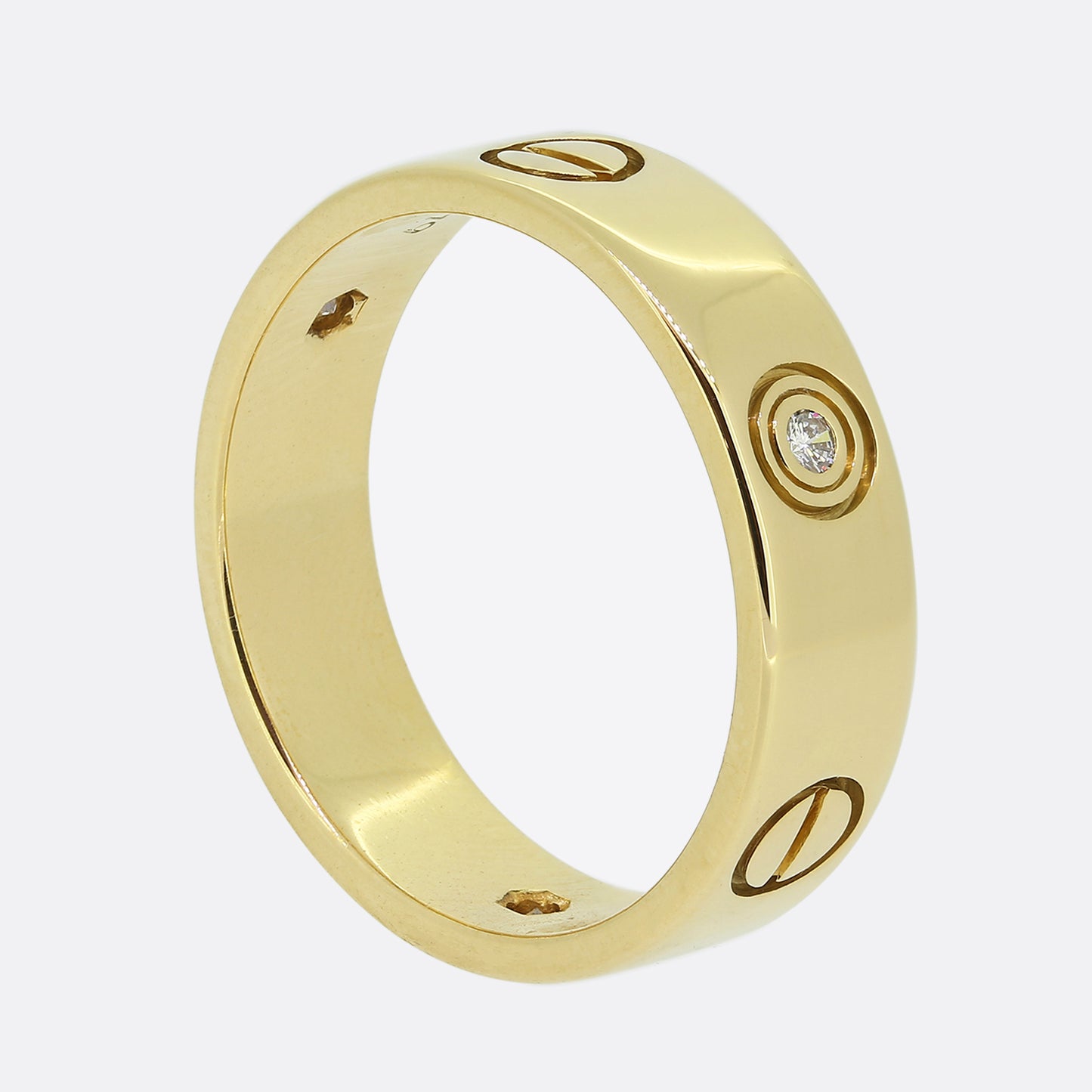 Cartier Three Diamond LOVE Ring Size Q (57)