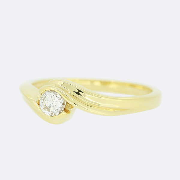 Vintage Diamond Crossover Ring