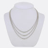 7.95 Carat Diamond Triple Layered Tennis Necklace