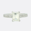 1.60 Carat Emerald Cut Diamond Solitaire Engagement Ring