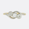 0.25 Carat Three-Stone Old Cut Diamond Twist Ring