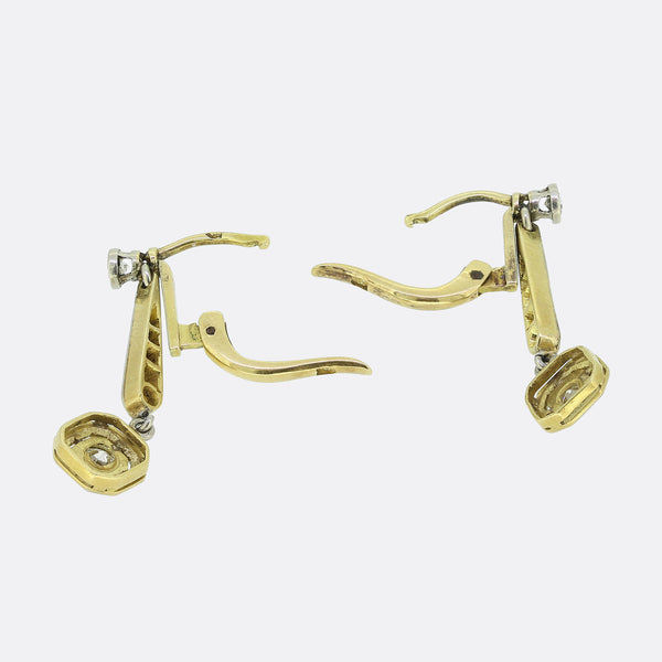 Edwardian Diamond Drop Earrings