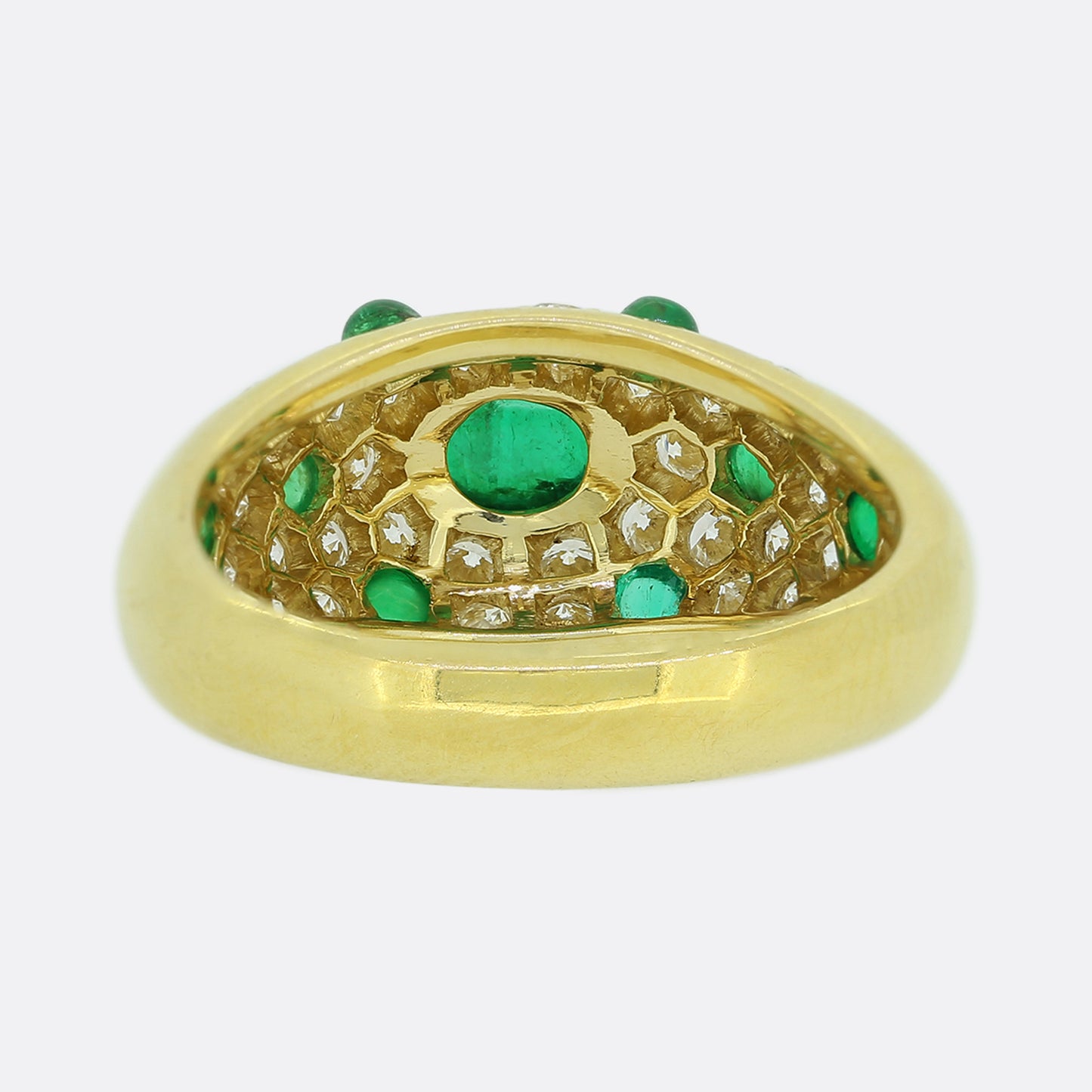 Cartier Cabochon Emerald and Diamond Ring