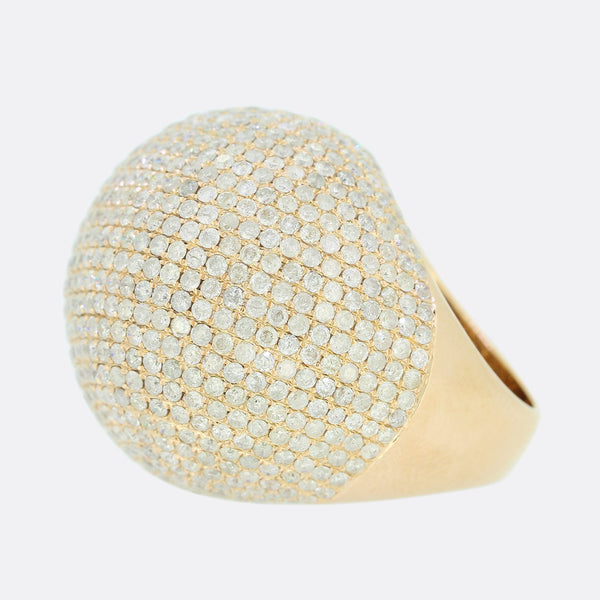 9.54 Carat Brilliant Cut Diamond Cocktail Ring