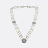 Edwardian Pearl Diamond and Enamel Collar Necklace