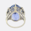 Vintage 26.93 Carat Unheated Ceylon Sapphire and Diamond Ring