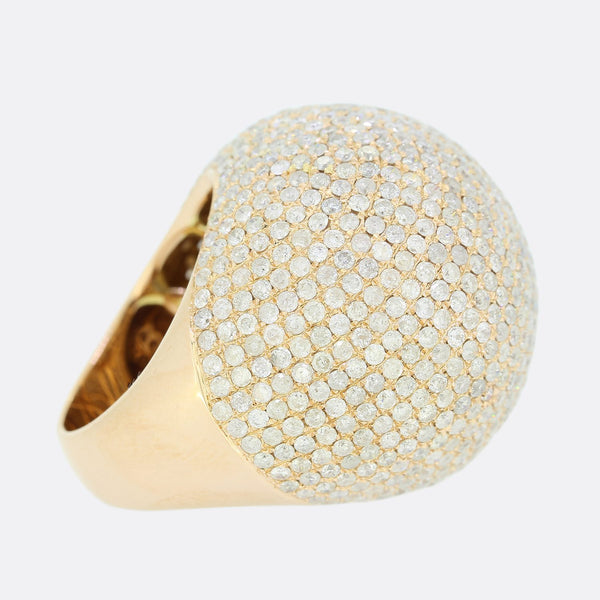 9.54 Carat Brilliant Cut Diamond Cocktail Ring