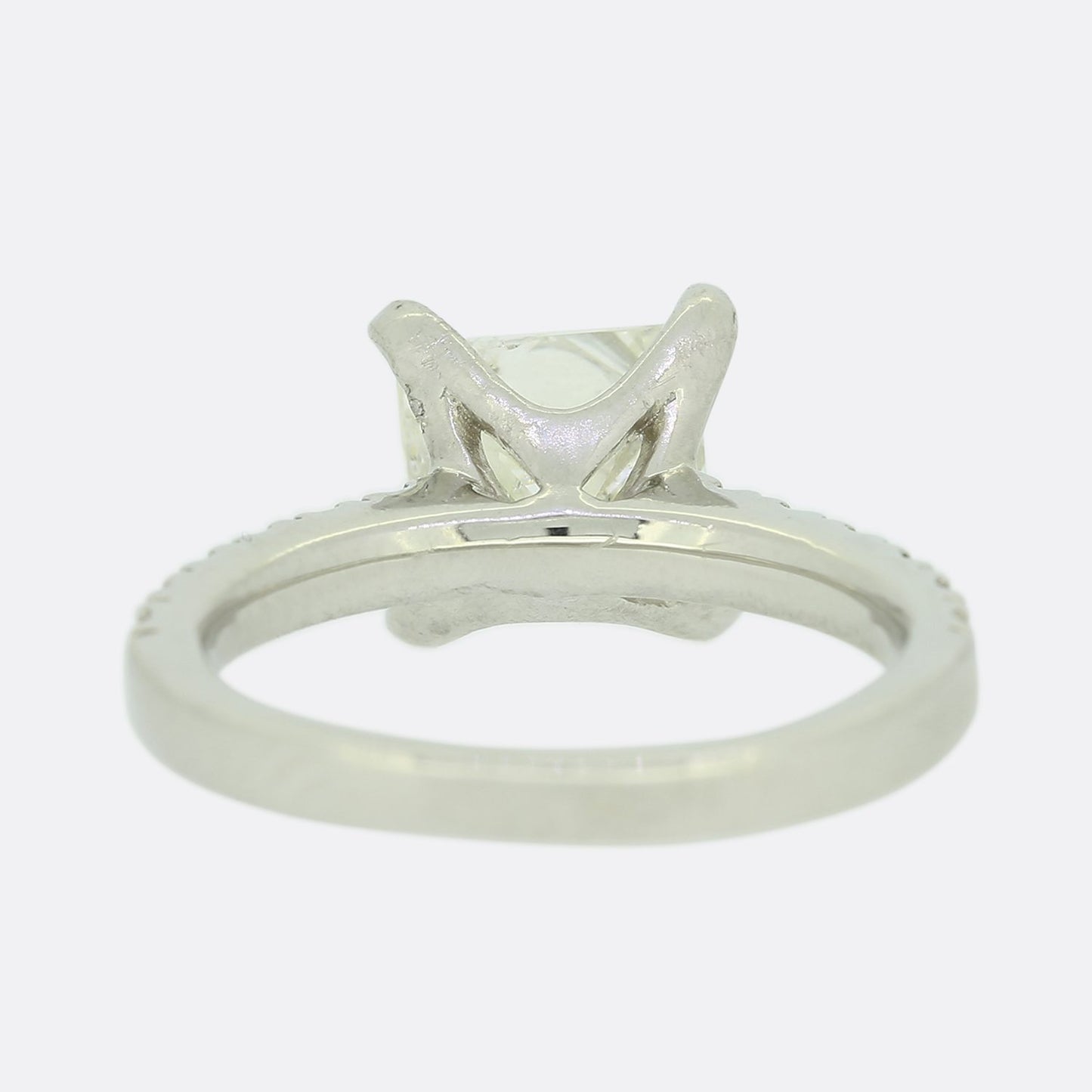 1.85 Carat Princess Cut Diamond Solitaire Engagement Ring