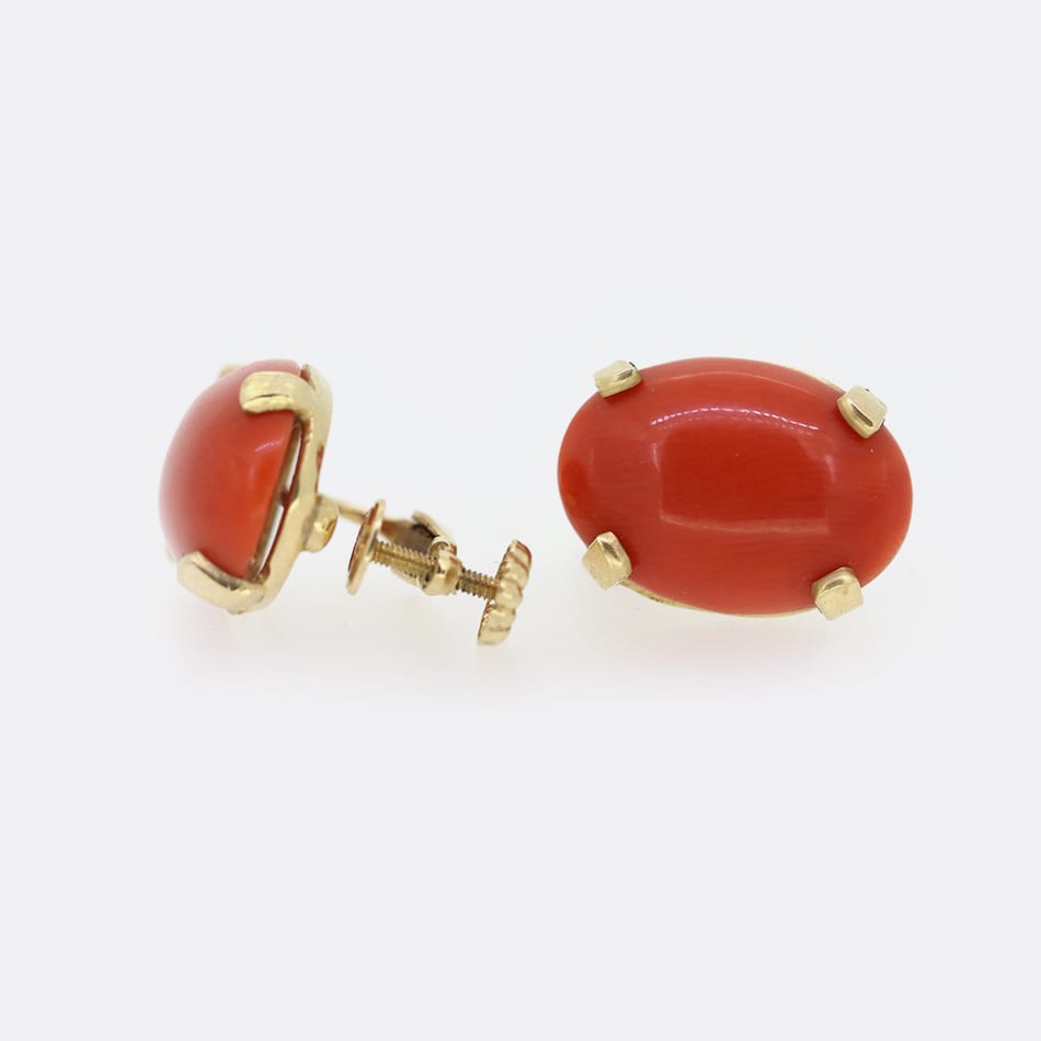 Vintage Coral Earrings