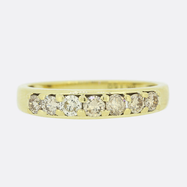 0.50 Carat Cognac Diamond Seven Stone Ring
