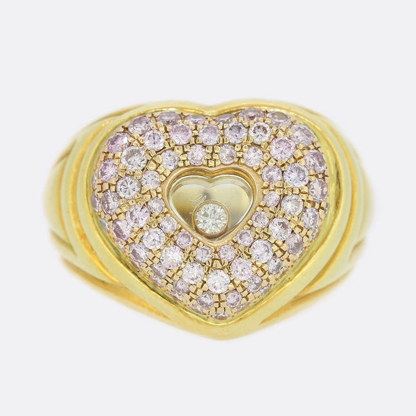 Chopard Natural Pink Diamond La Vie En Rose Heart Ring