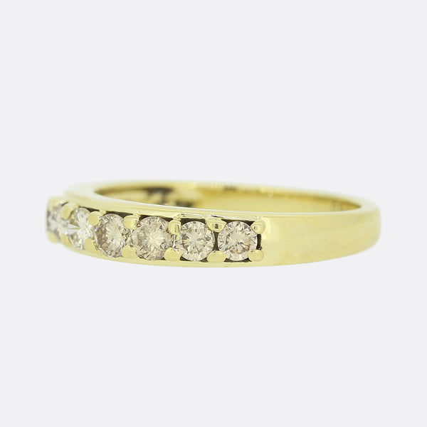 0.50 Carat Cognac Diamond Seven Stone Ring