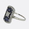 Art Deco Sapphire and Diamond Tablet Ring