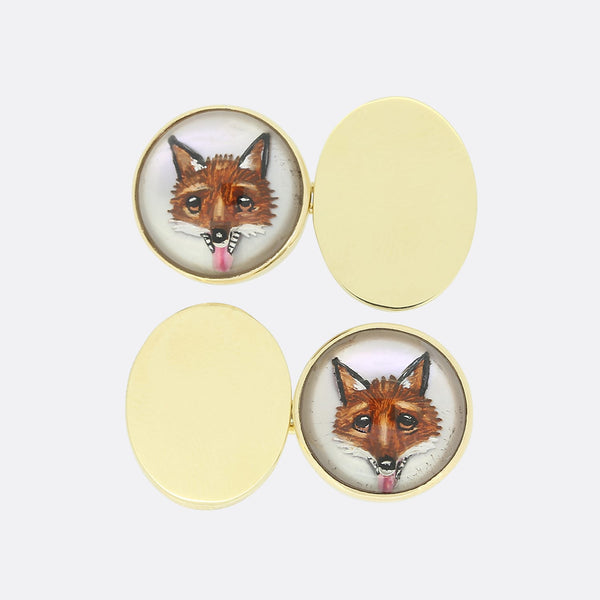 Cropp and Farr Essex Crystal Fox Cufflinks