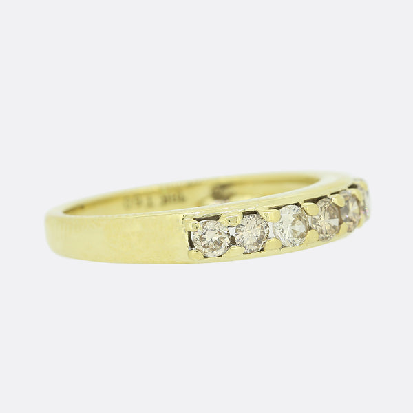 0.50 Carat Cognac Diamond Seven Stone Ring