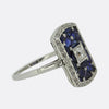 Art Deco Sapphire and Diamond Tablet Ring