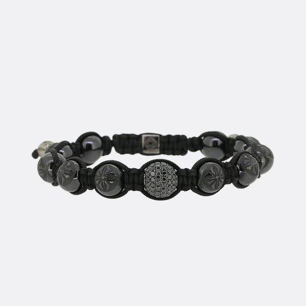 Shamballa Jewels Black Diamond Rope Bracelet